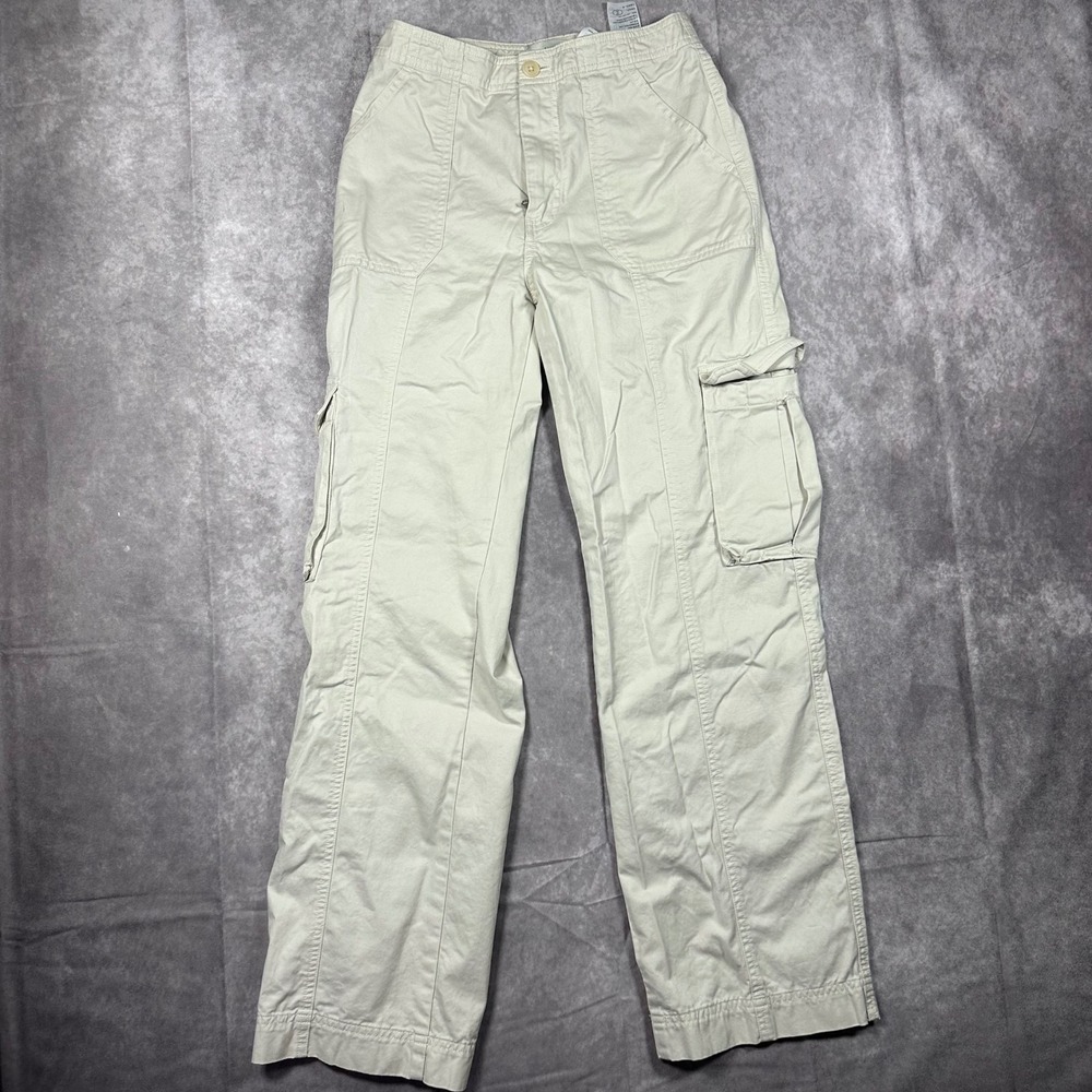 Abercrombie & Fitch Womens White Cargo Utility Pants Size 25 0 Y2K Streetwear